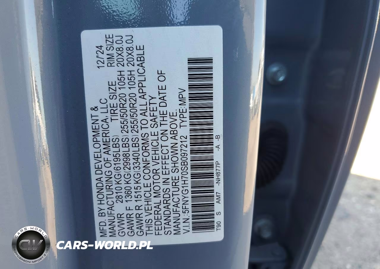 2025 Honda Pilot Touring VIN:5FNYG1H70SB097212 - 13