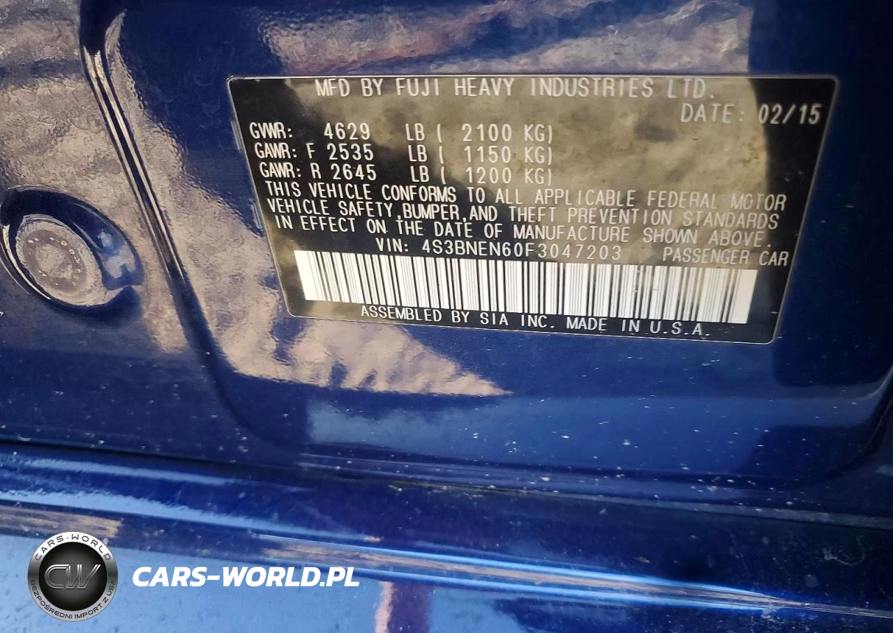 2015 Subaru Legacy 3.6R Limited VIN:4S3BNEN60F3047203 - 13