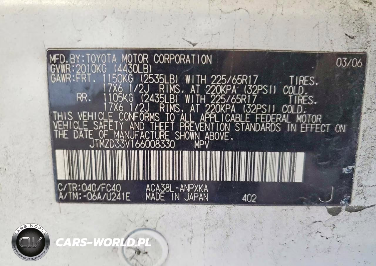 2006 Toyota Rav4 Base VIN:JTMZD33V166008330 - 13
