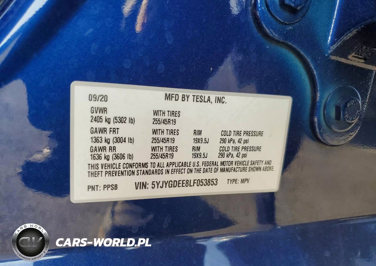 2020 Tesla Model Y VIN:5YJYGDEE8LF053853 - 14