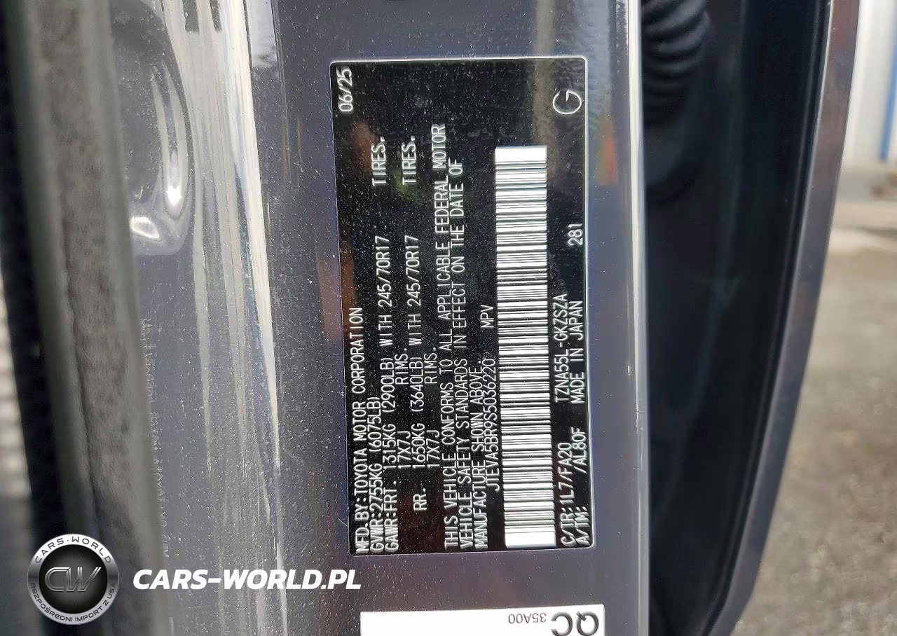 2025 Toyota 4Runner Sr5 VIN:JTEVA5BR9S5036220 - 13