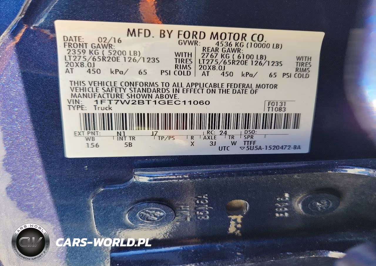 2016 Ford F250 Super Duty VIN:1FT7W2BT1GEC11060 - 12