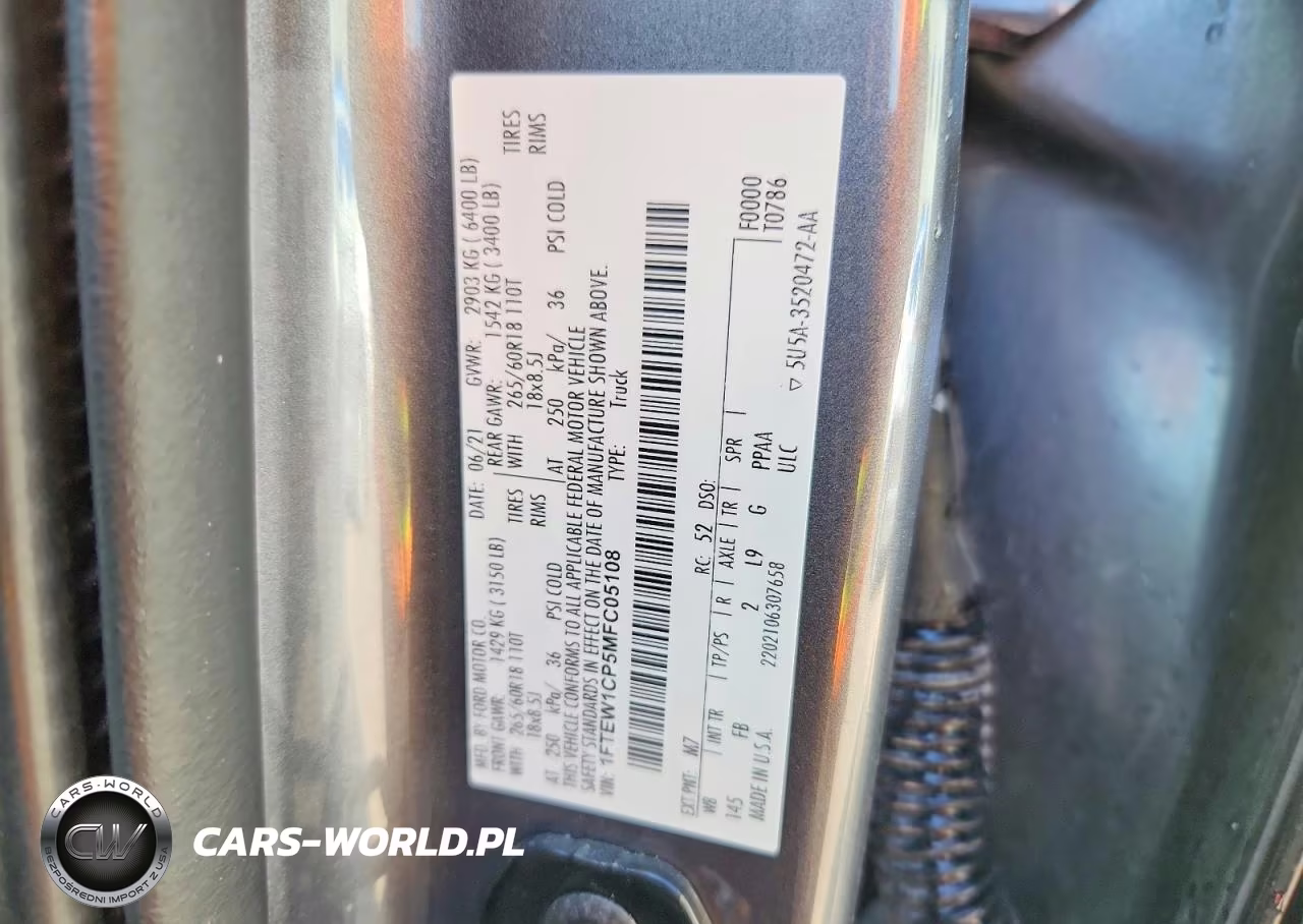 2021 Ford F150 Supercrew VIN:1FTEW1CP5MFC05108 - 13