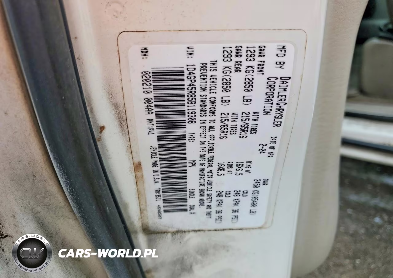 2005 Dodge Caravan Sxt VIN:1D4GP45R85B119308 - 14
