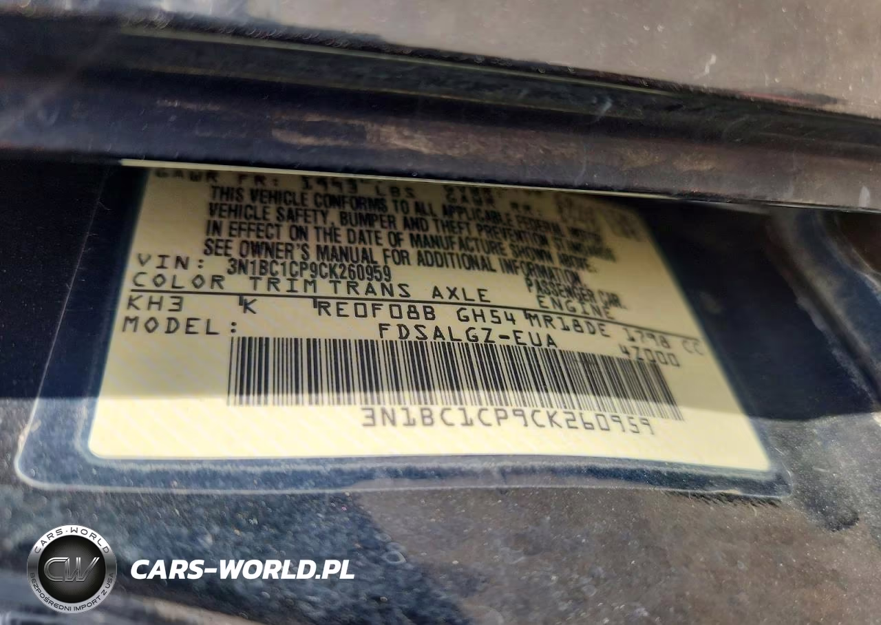 2012 Nissan Versa 1.8 S VIN:3N1BC1CP9CK260959 - 12