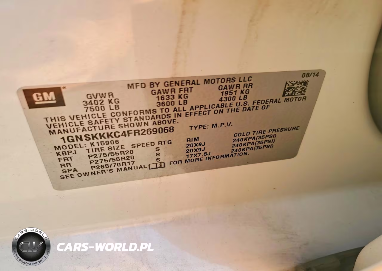 2015 Chevrolet Suburban K1500 Ltz VIN:1GNSKKKC4FR269068 - 13
