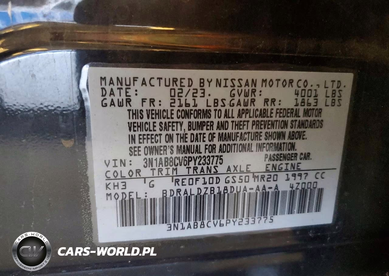 2023 Nissan Sentra Sv VIN:3N1AB8CV6PY233775 - 13