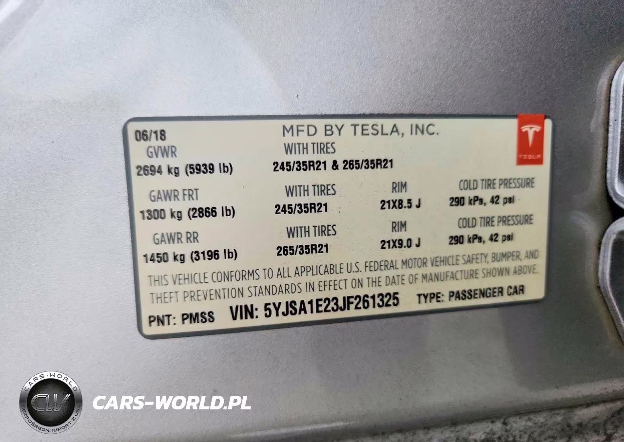 2018 Tesla Model S VIN:5YJSA1E23JF261325 - 13