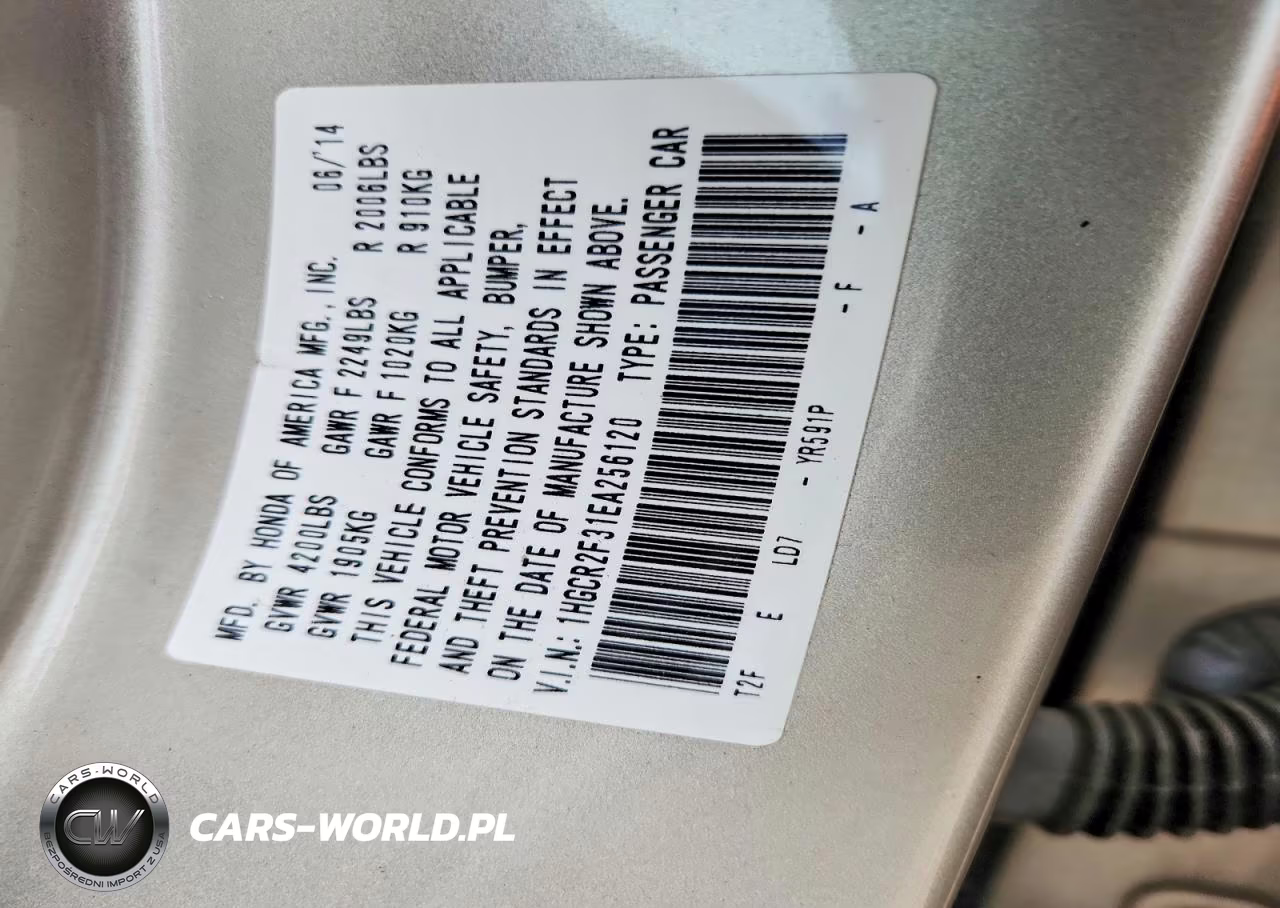 2014 Honda Accord Lx VIN:1HGCR2F31EA256120 - 13