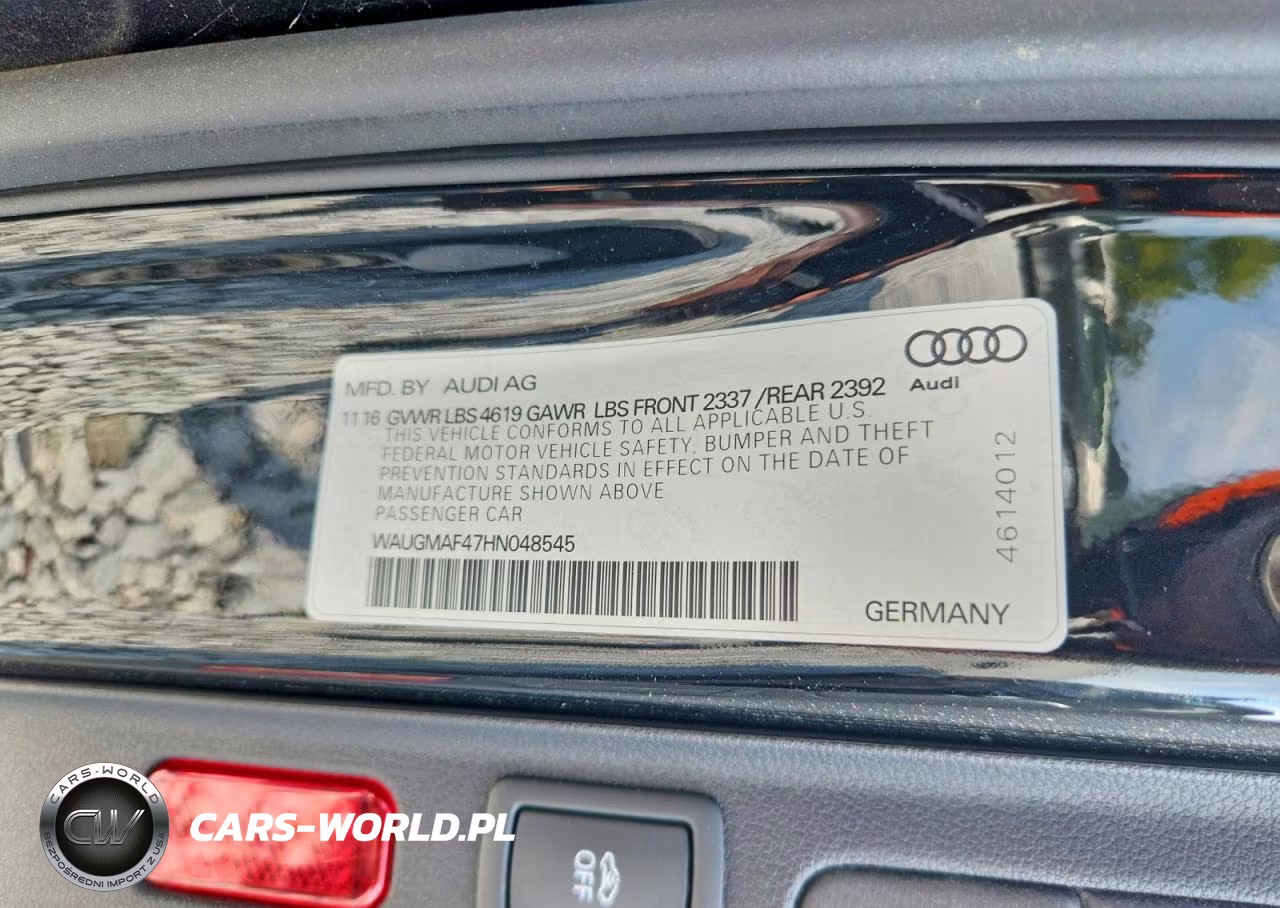 2017 Audi A4 Ultra Premium VIN:WAUGMAF47HN048545 - 12