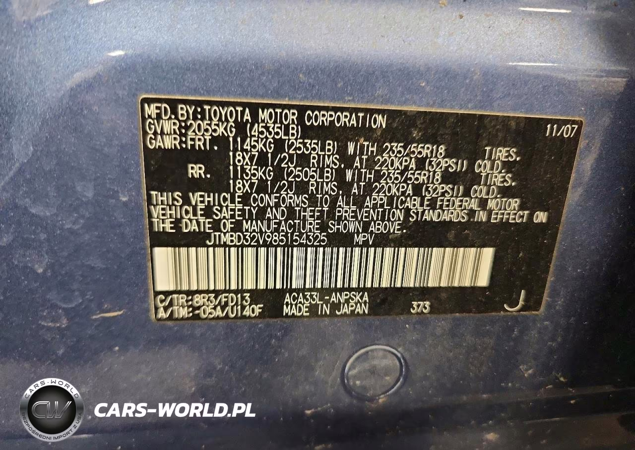 2008 Toyota Rav4 Sport VIN:JTMBD32V985154325 - 13