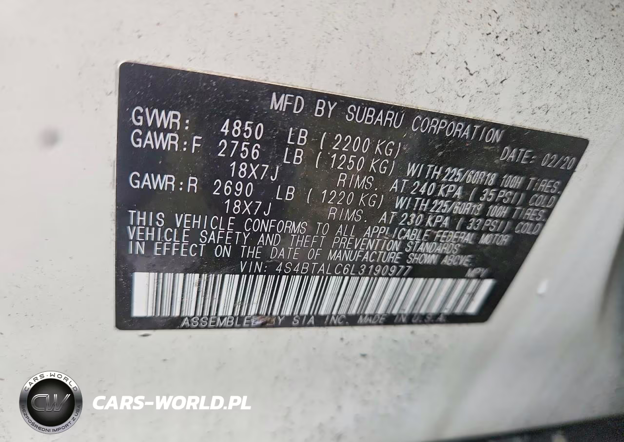 2020 Subaru Outback Limited VIN:4S4BTALC6L3190977 - 12