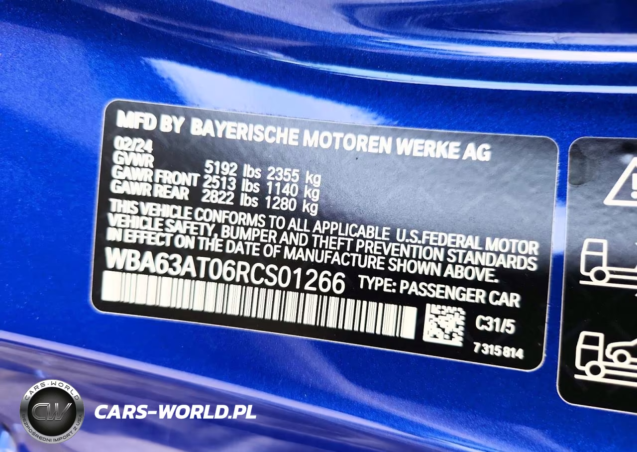 2024 BMW M440Xi VIN:WBA63AT06RCS01266 - 12