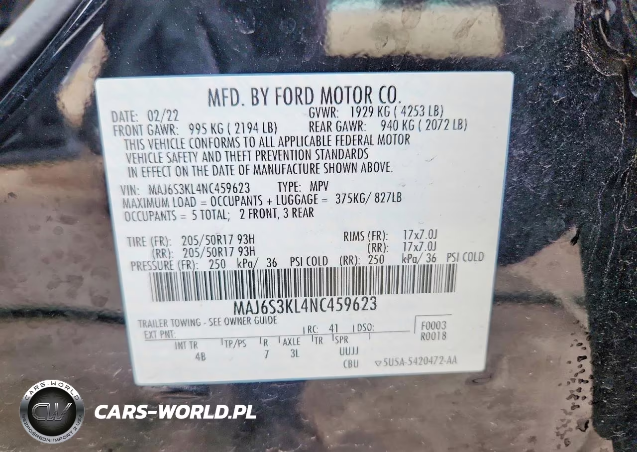 2022 Ford Ecosport Titanium VIN:MAJ6S3KL4NC459623 - 13