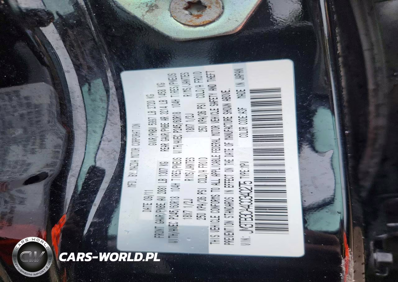 2012 Mazda Cx-9 VIN:JM3TB3CA4C0340275 - 13