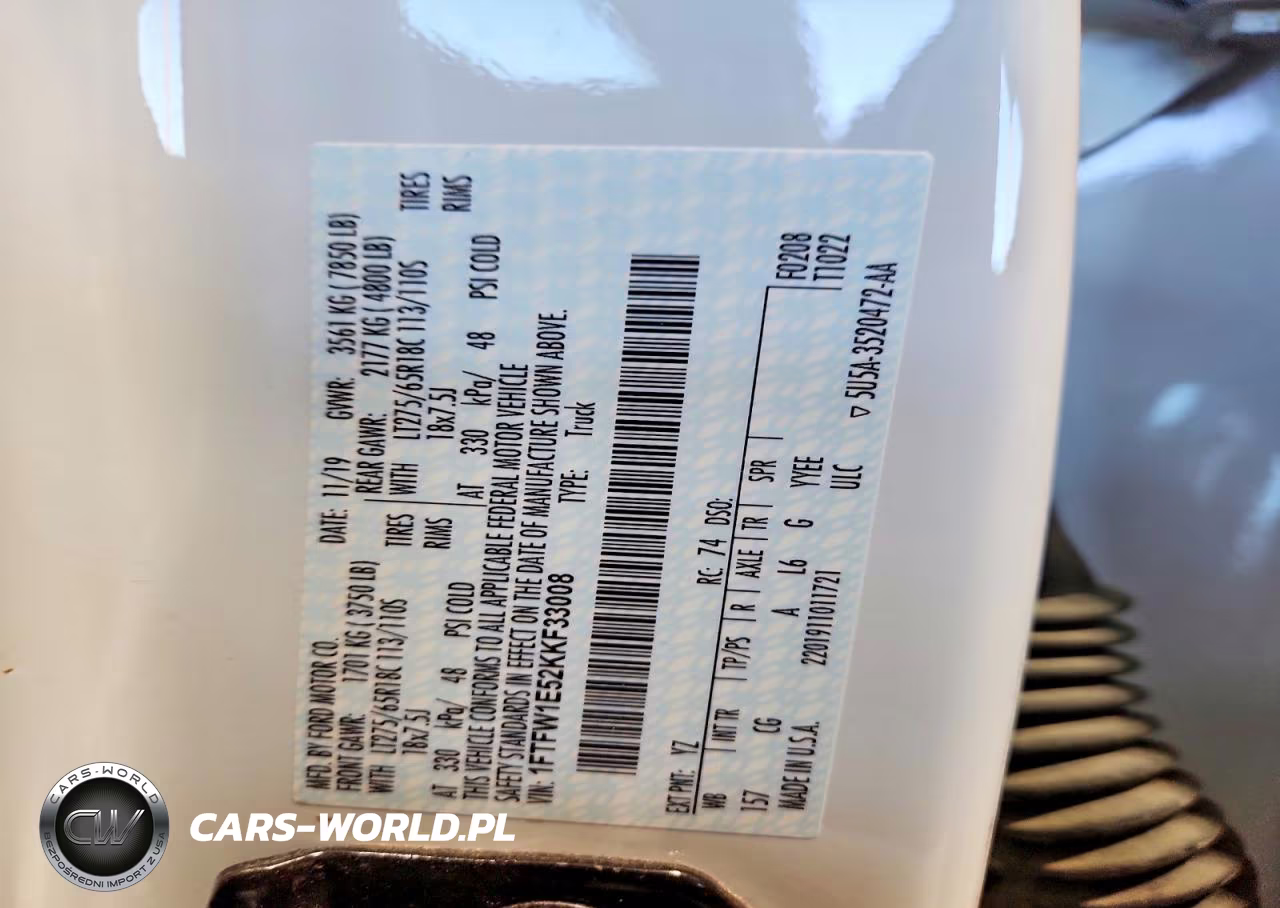 2019 Ford F150 Supercrew VIN:1FTFW1E52KKF33008 - 12