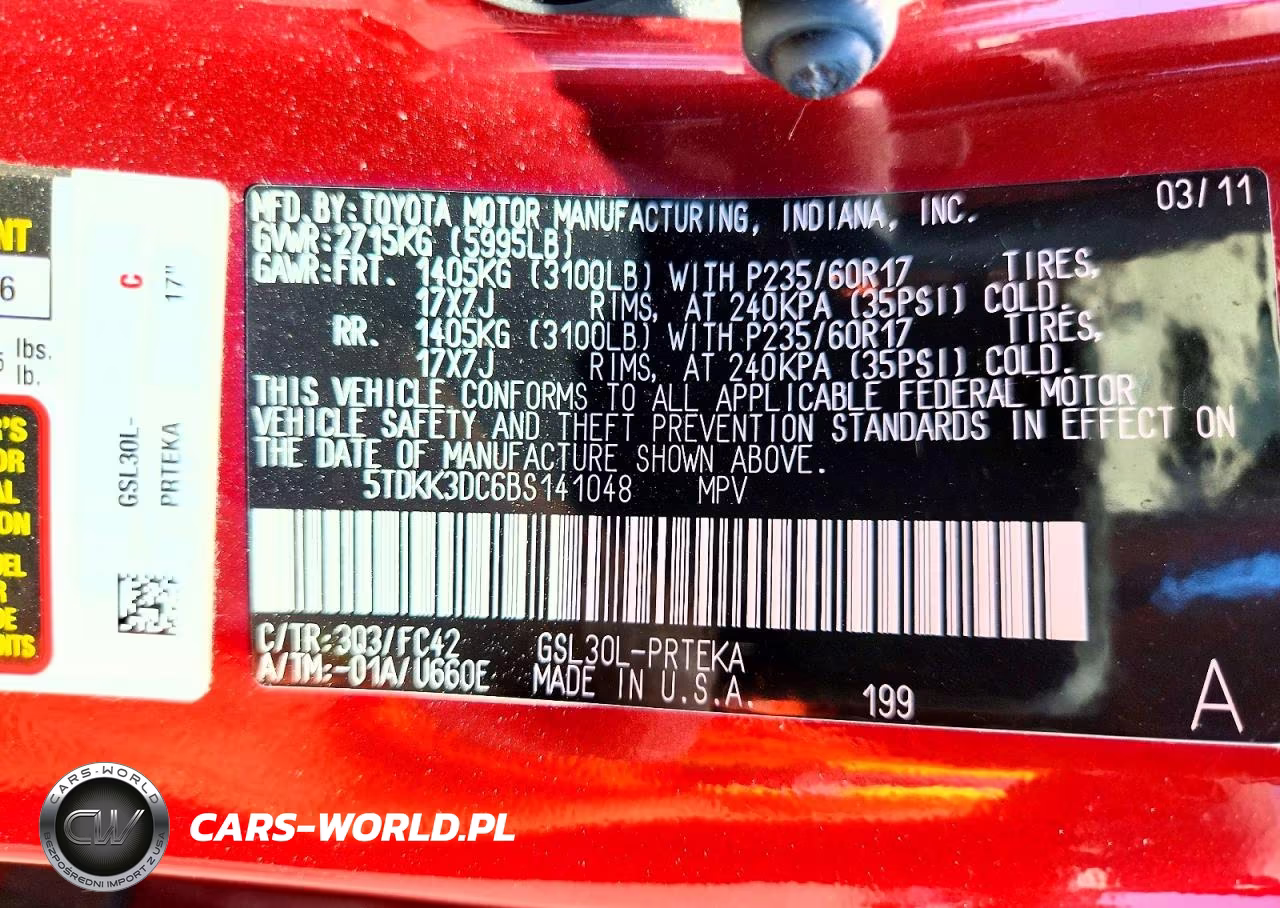 2011 Toyota Sienna Le VIN:5TDKK3DC6BS141048 - 13