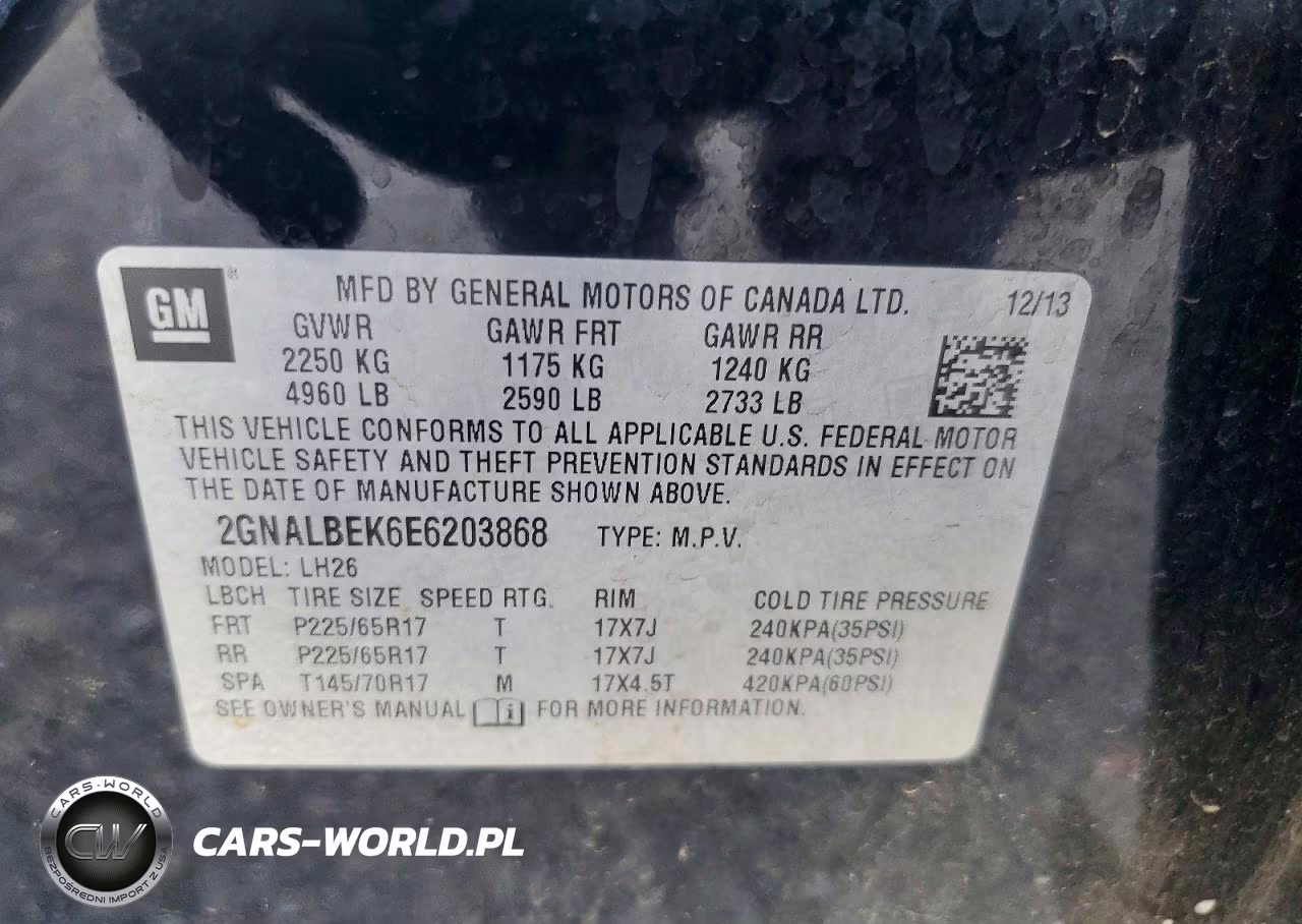 2014 Chevrolet Equinox Lt VIN:2GNALBEK6E6203868 - 12