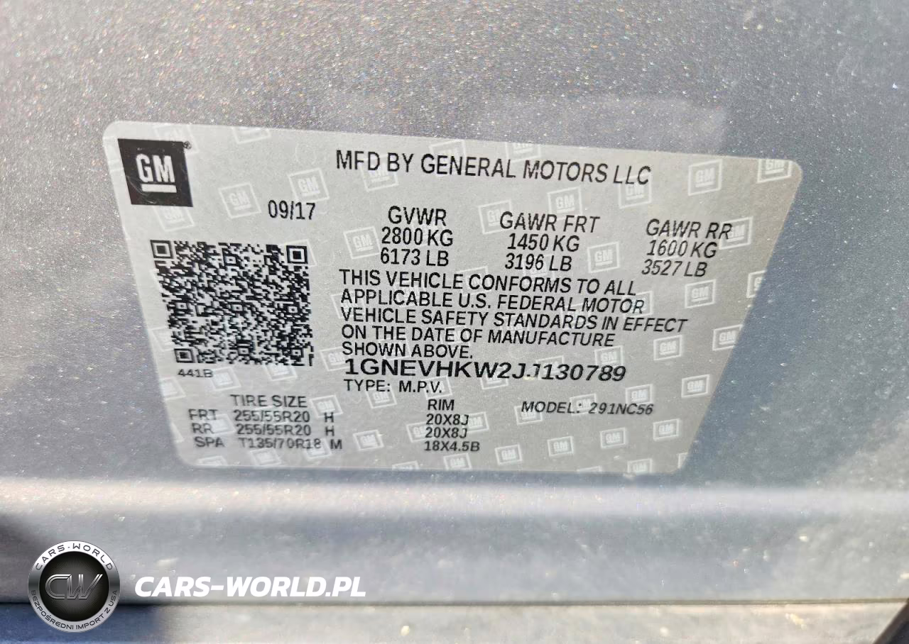 2018 Chevrolet Traverse Lt VIN:1GNEVHKW2JJ130789 - 13