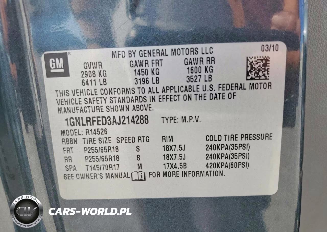 2010 Chevrolet Traverse Lt VIN:1GNLRFED3AJ214288 - 13