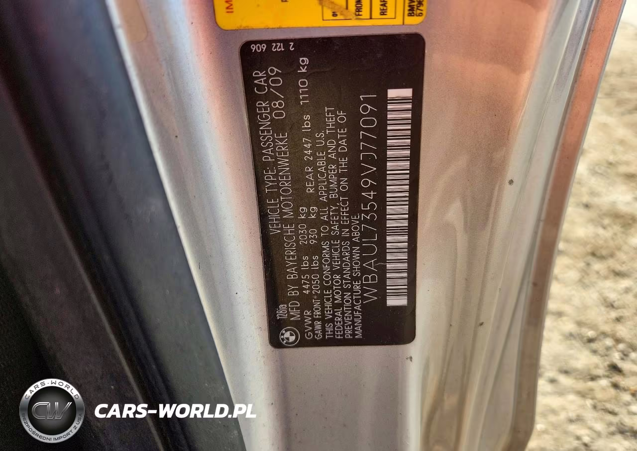 2009 BMW 128 I VIN:WBAUL73549VJ77091 - 12