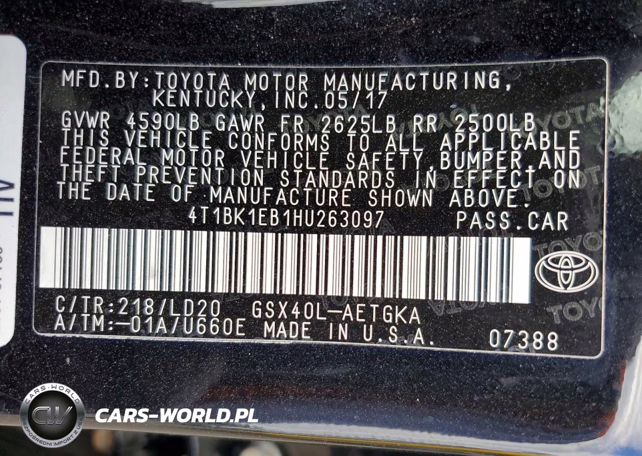 2017 Toyota Avalon Xle VIN:4T1BK1EB1HU263097 - 12
