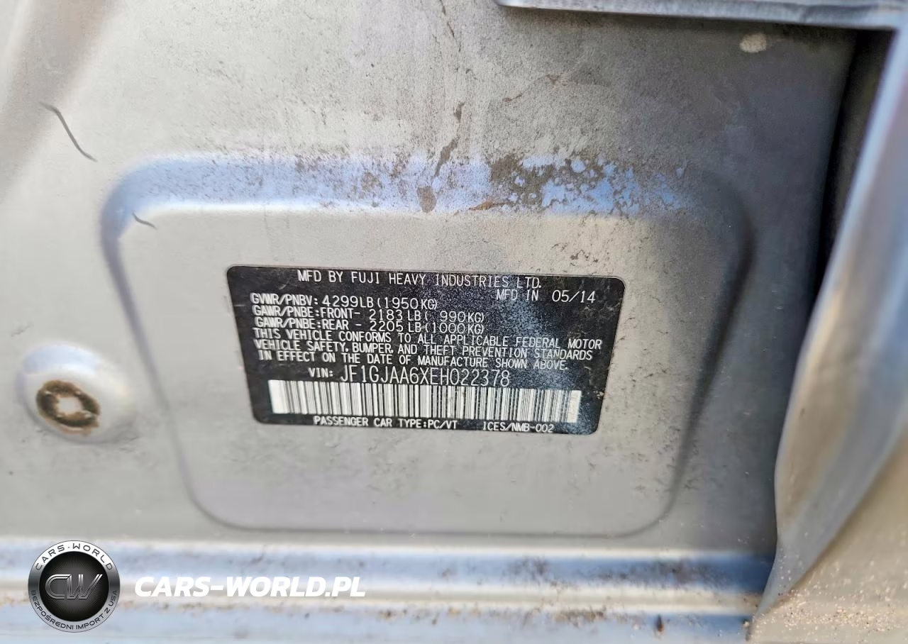 2014 Subaru Impreza VIN:JF1GJAA6XEH022378 - 12