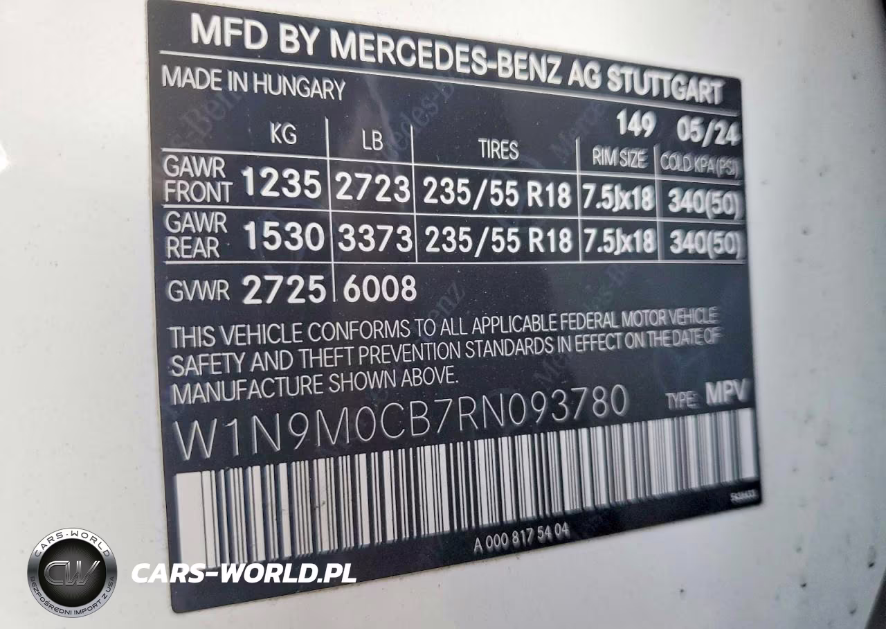 2024 Mercedes-Benz Eqb 250+ VIN:W1N9M0CB7RN093780 - 12