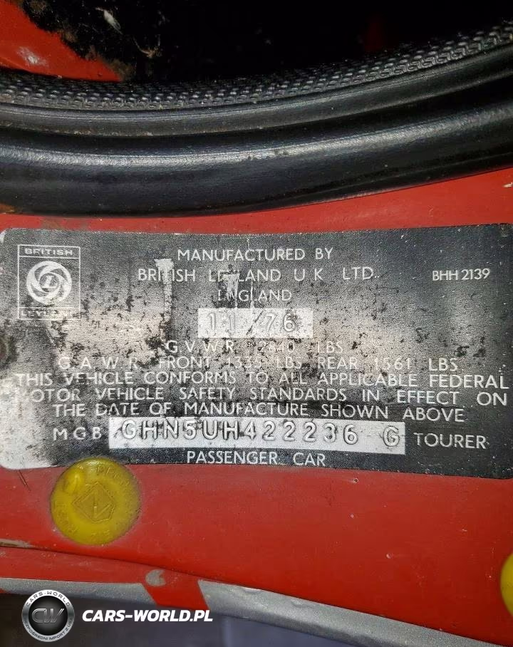 1977 Mgb Project Car VIN:GHN5UH422236G - 13