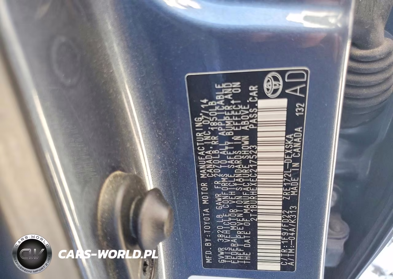 2014 Toyota Corolla S Plus VIN:2T1BURHEXEC217523 - 13