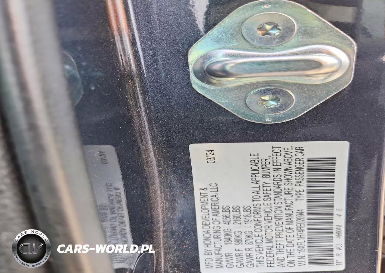 2024 Honda Civic Exl VIN:19XFL1H74RE020944 - 13
