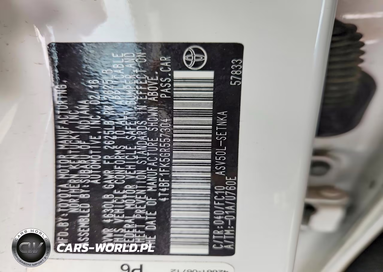2016 Toyota Camry Le VIN:4T4BF1FK5GR557304 - 12