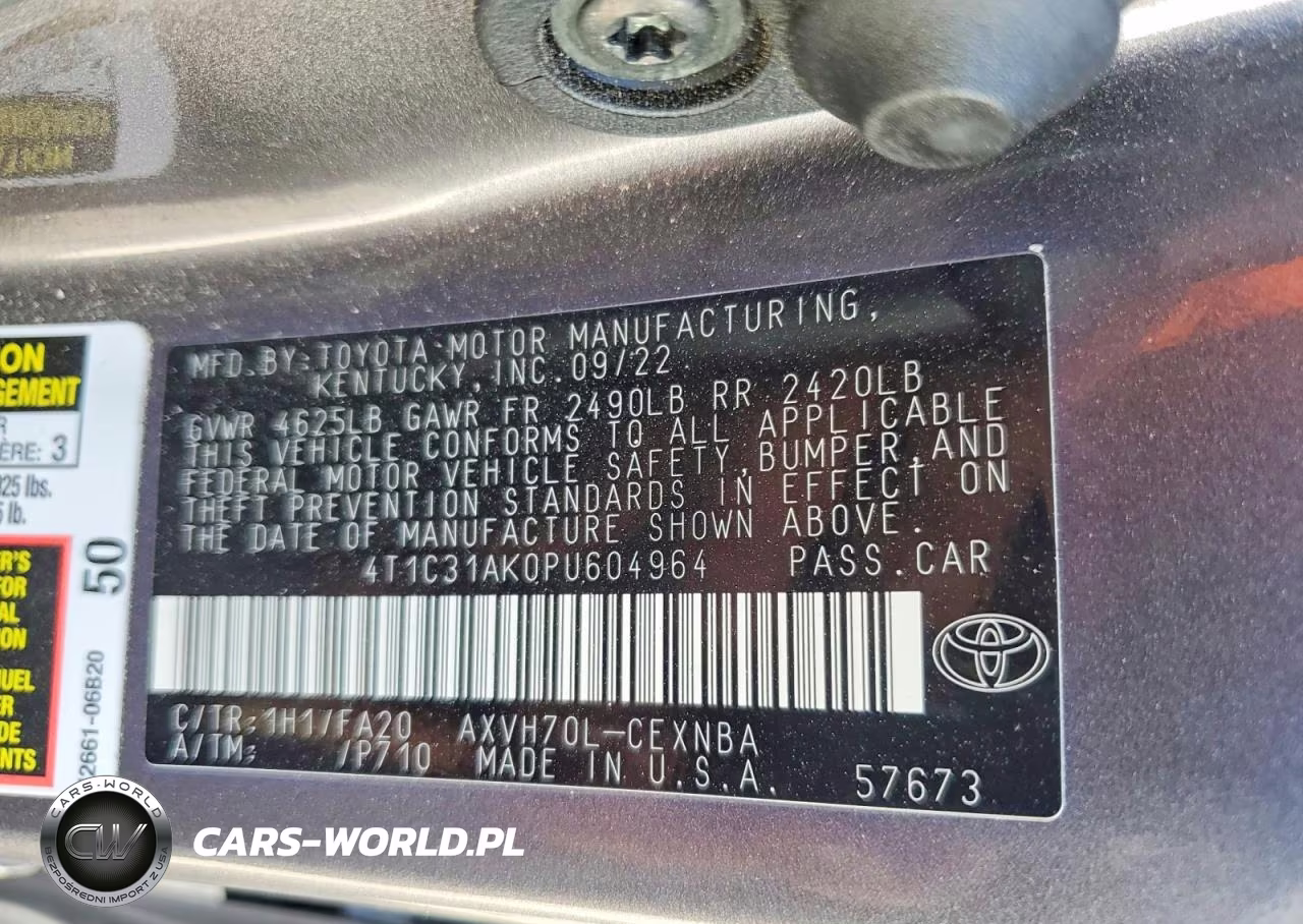 2023 Toyota Camry Le VIN:4T1C31AK0PU604964 - 12
