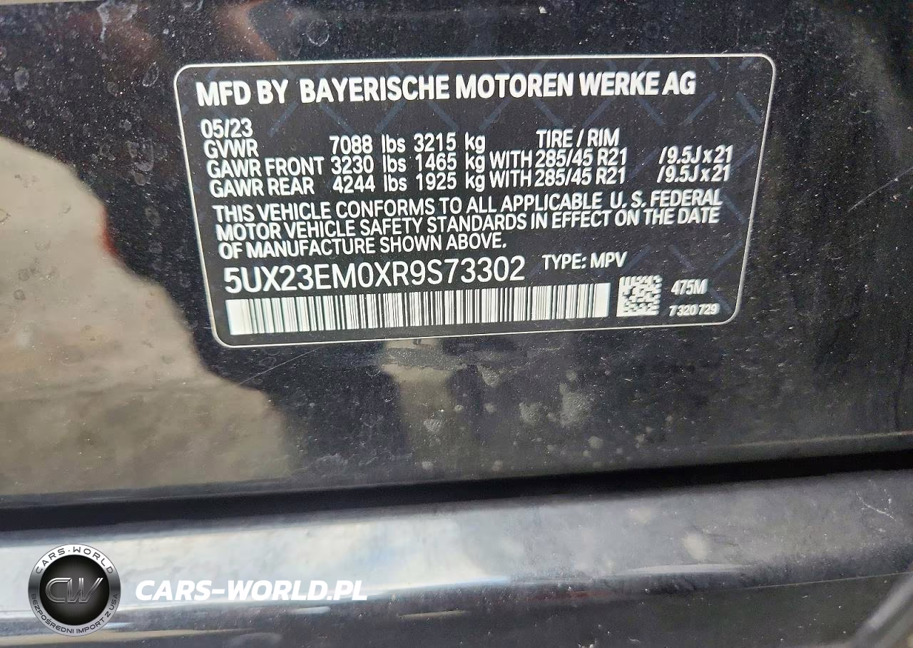 2024 BMW X7 xDrive40I VIN:5UX23EM0XR9S73302 - 13