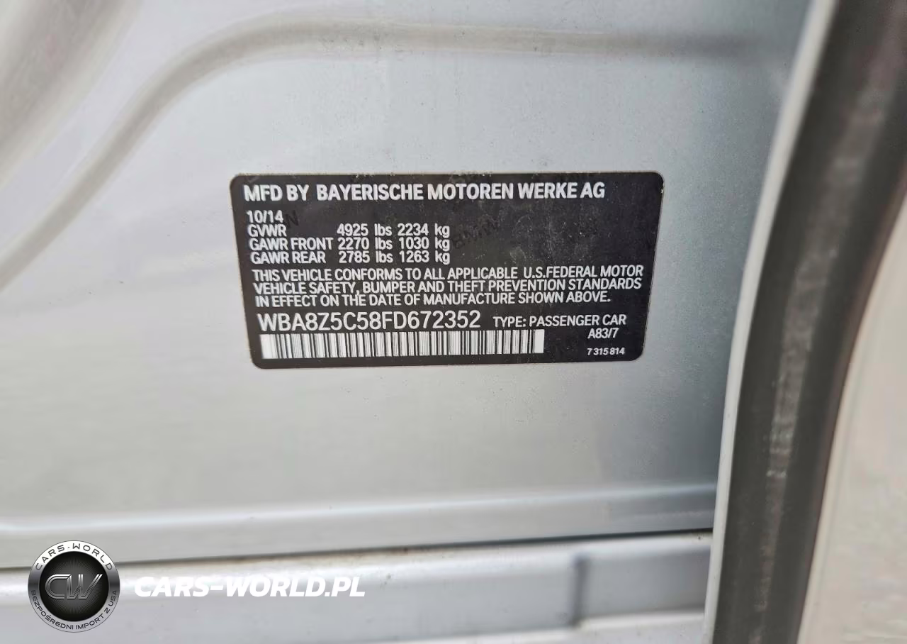 2015 BMW 328 Xigt Sulev VIN:WBA8Z5C58FD672352 - 12