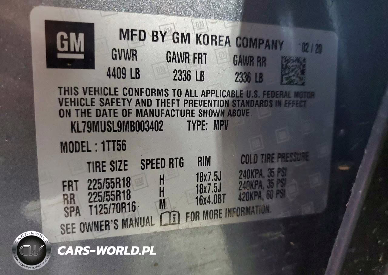 2021 Chevrolet Trailblazer Rs VIN:KL79MUSL9MB003402 - 12