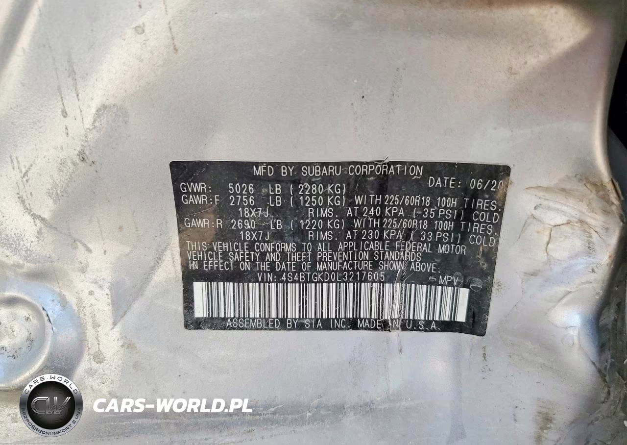 2020 Subaru Outback Onyx Edition Xt VIN:4S4BTGKD0L3217605 - 13