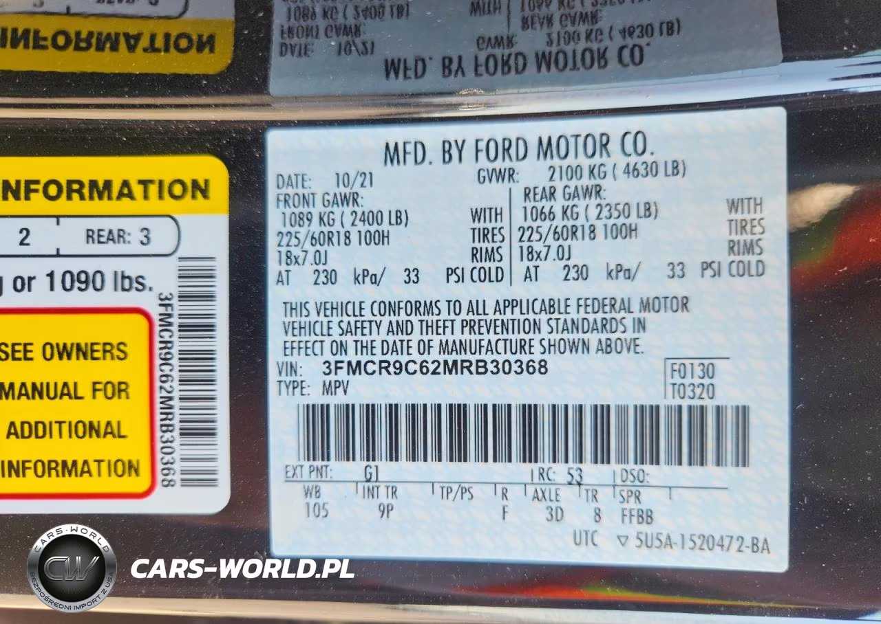 2021 Ford Bronco Sport Outer Banks VIN:3FMCR9C62MRB30368 - 13