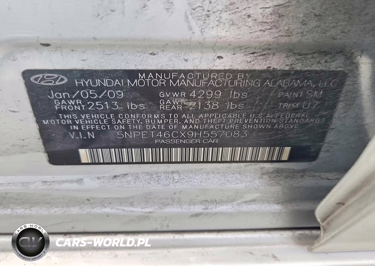 2009 Hyundai Sonata Gls VIN:5NPET46CX9H557083 - 12
