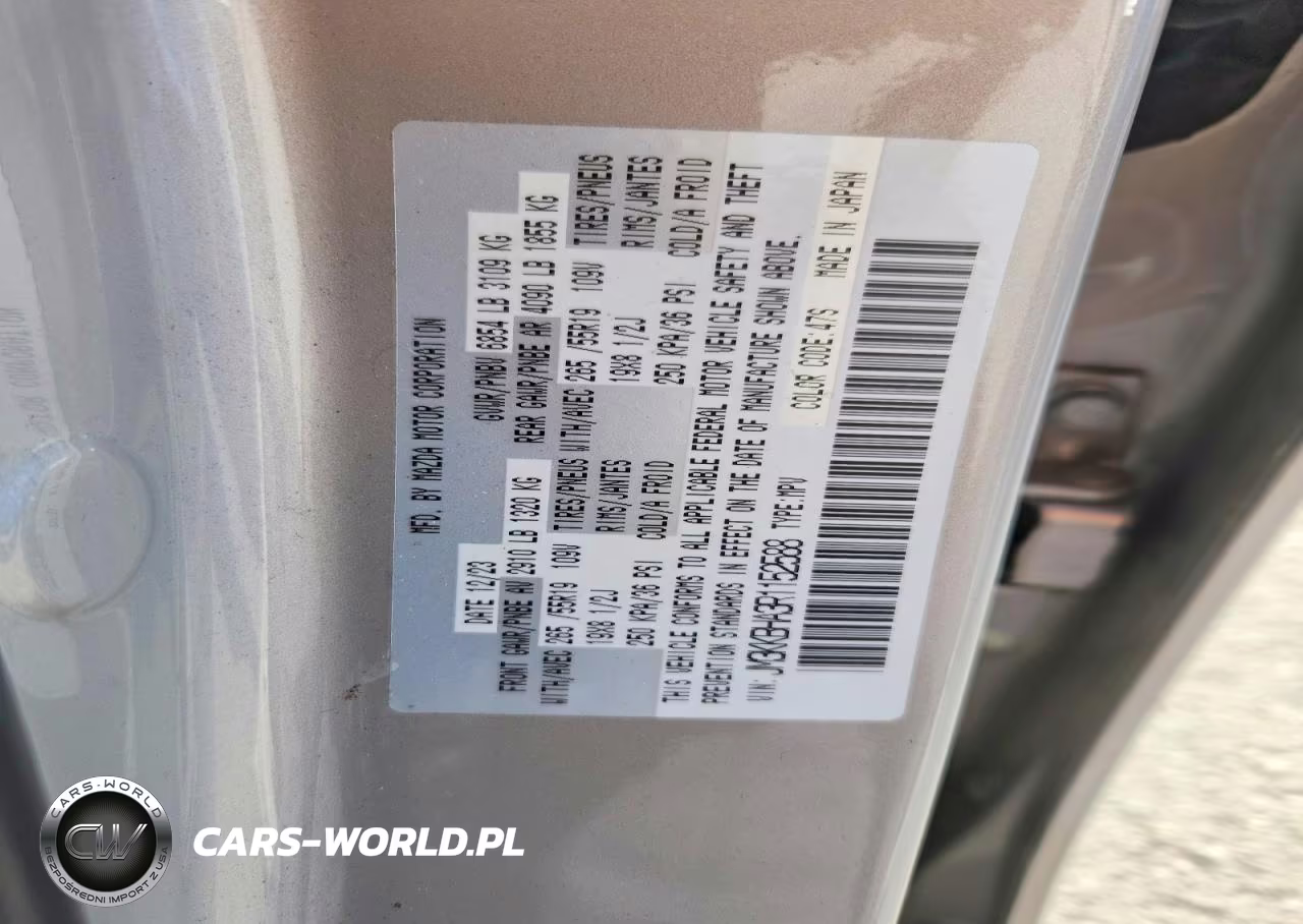 2024 Mazda Cx-90 Preferred VIN:JM3KKBHA3R1152588 - 13