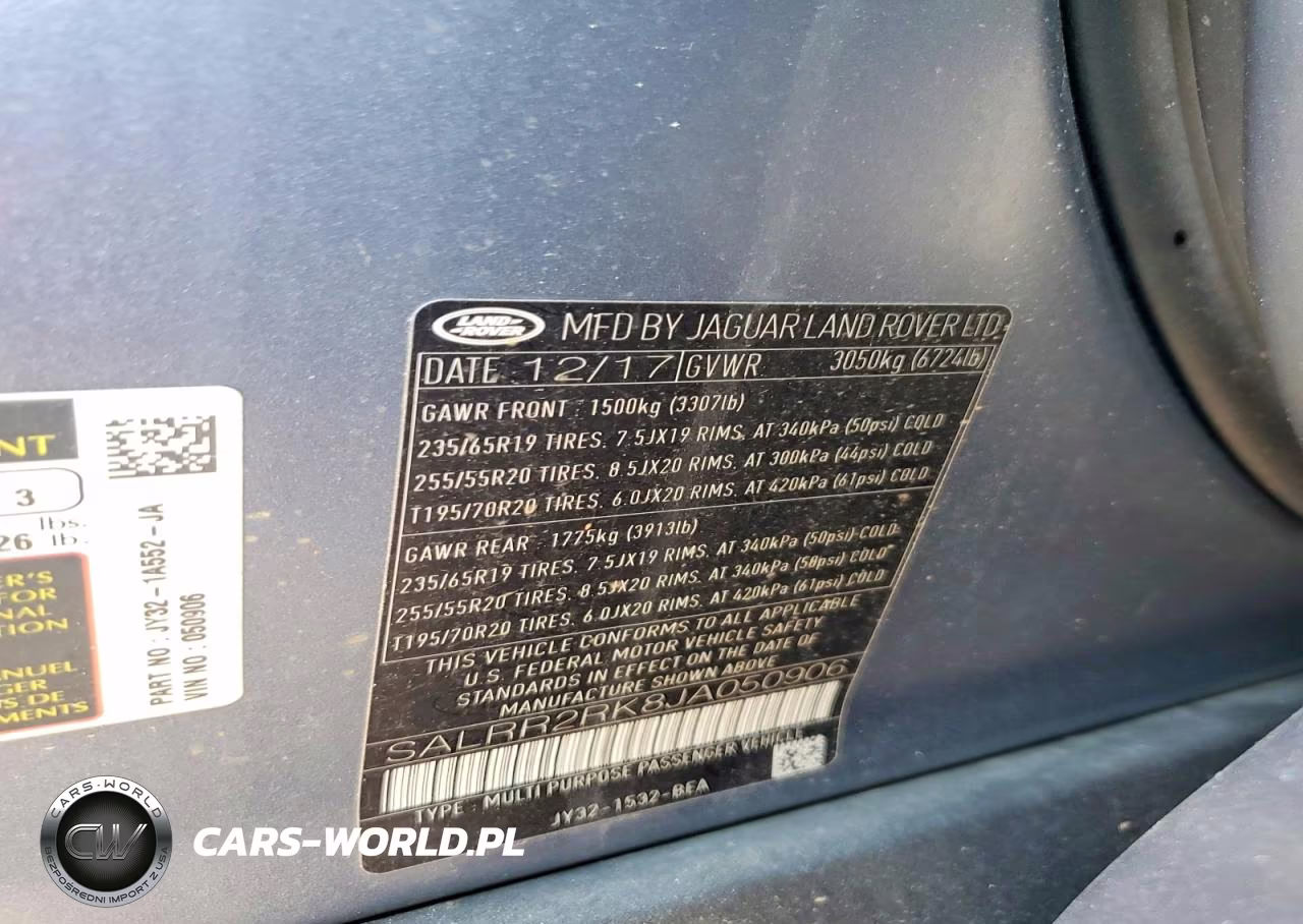 2018 Land Rover Discovery Hse VIN:SALRR2RK8JA050906 - 13
