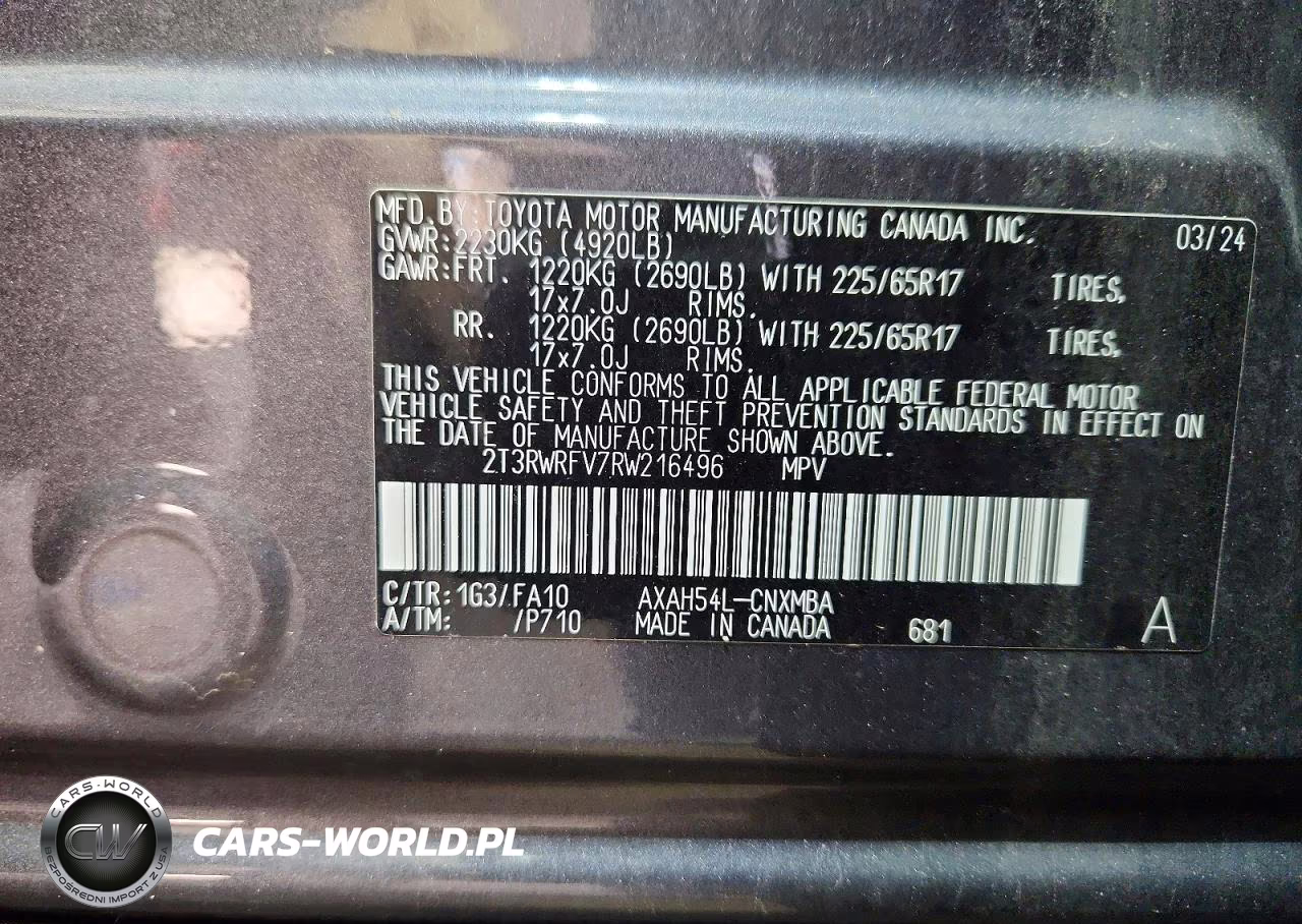 2024 Toyota Rav4 Hybrid Xle VIN:2T3RWRFV7RW216496 - 13