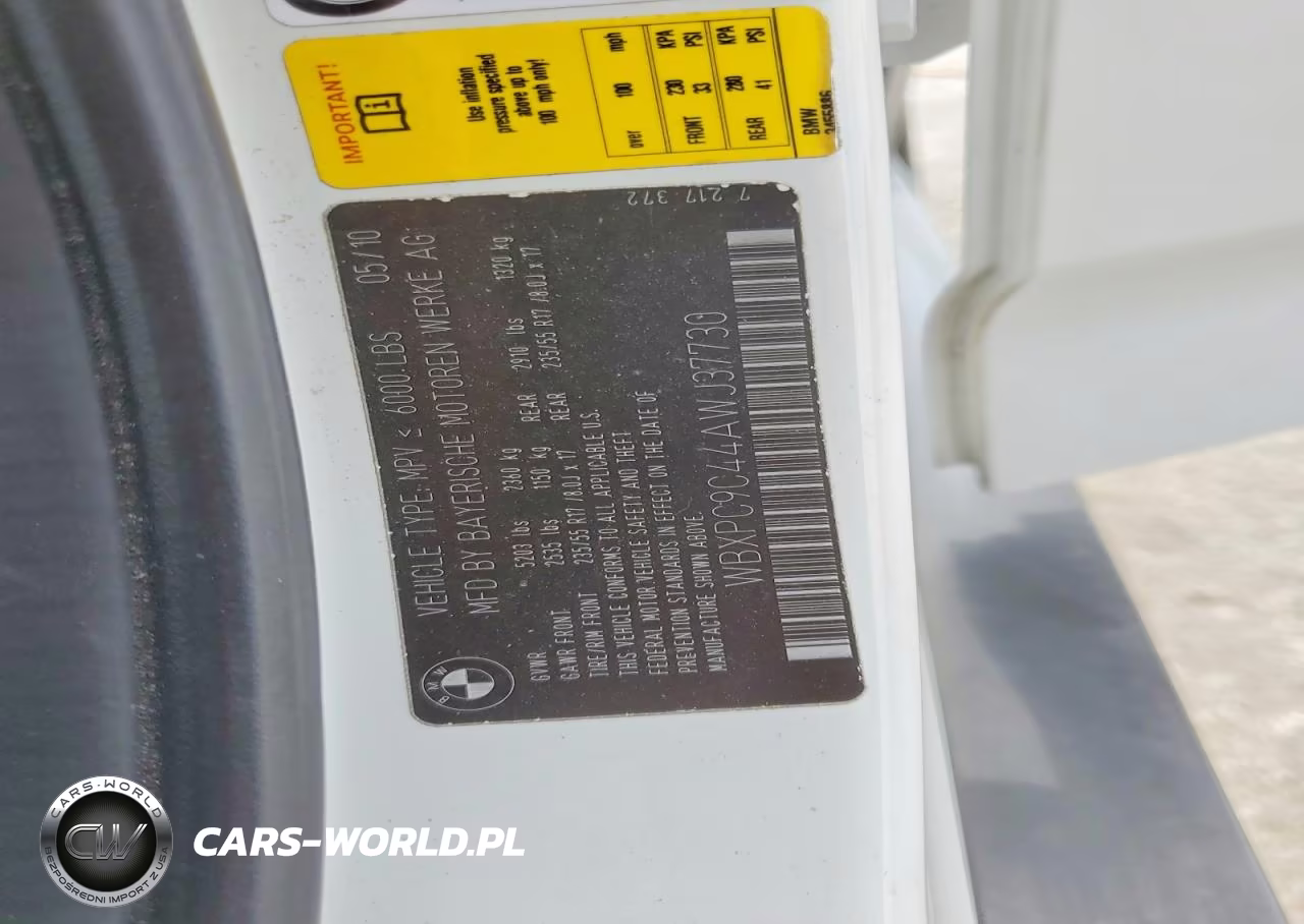 2010 BMW X3 xDrive30I VIN:WBXPC9C44AWJ37730 - 12