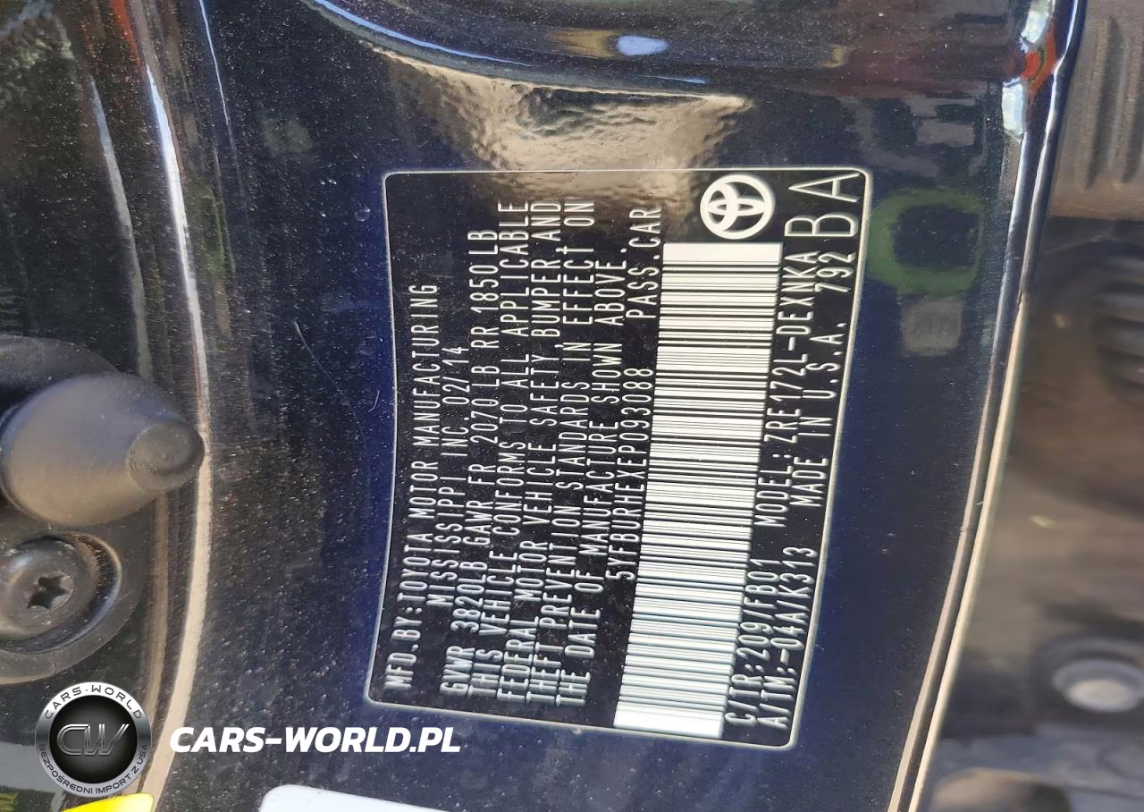 2014 Toyota Corolla Le VIN:5YFBURHEXEP093088 - 12