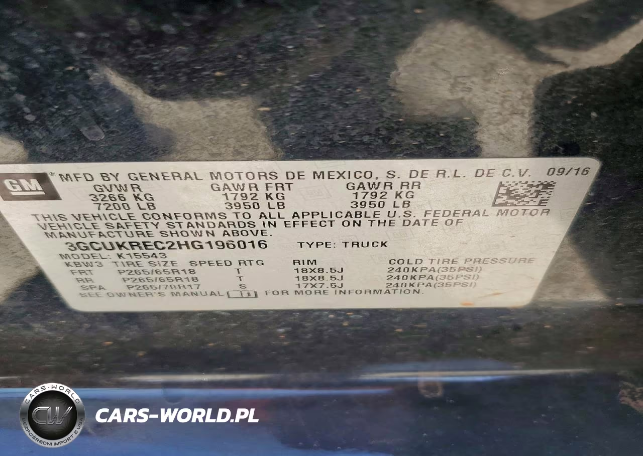 2017 Chevrolet Silverado K1500 Lt VIN:3GCUKREC2HG196016 - 12