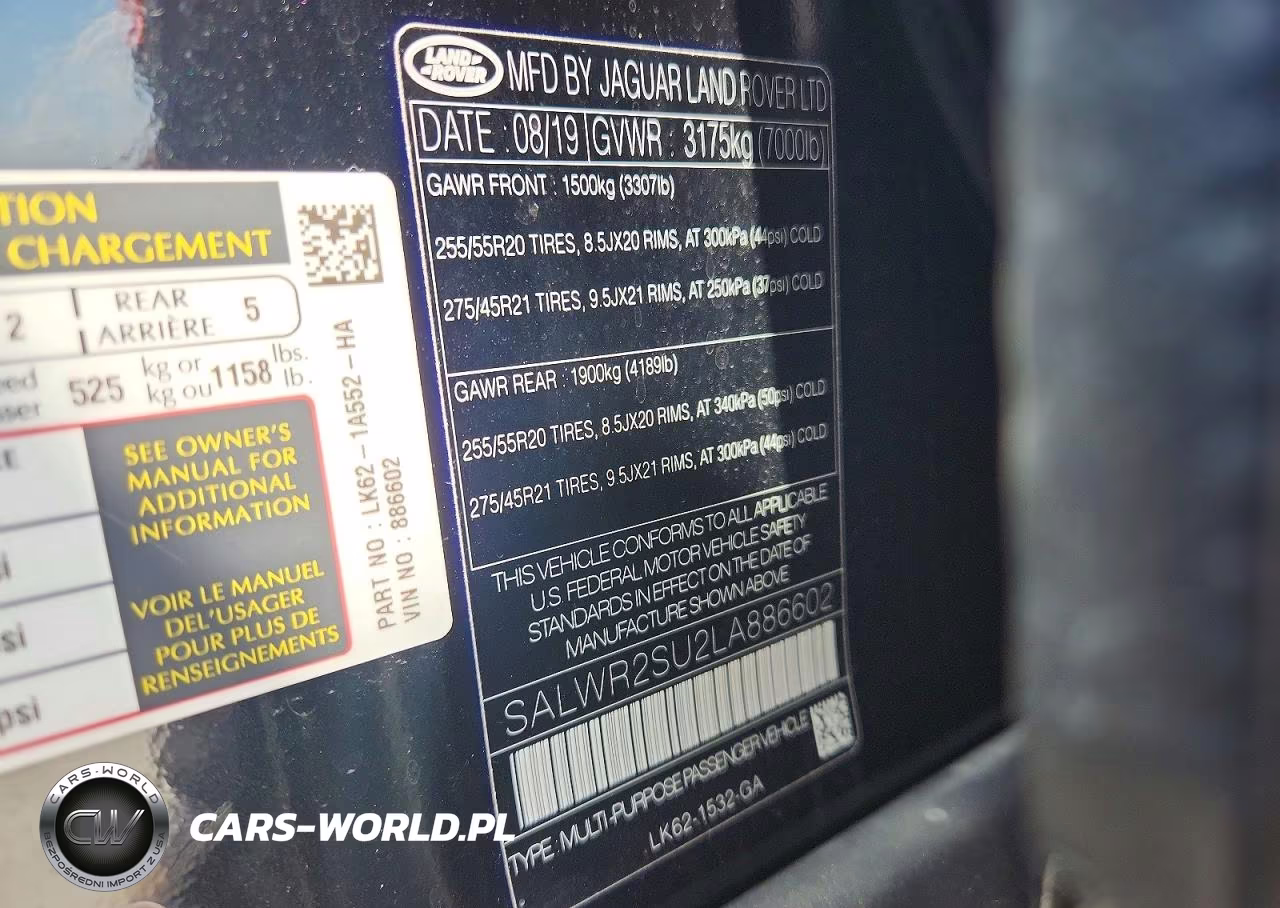 2020 Land Rover Range Rover Sport Hse VIN:SALWR2SU2LA886602 - 13