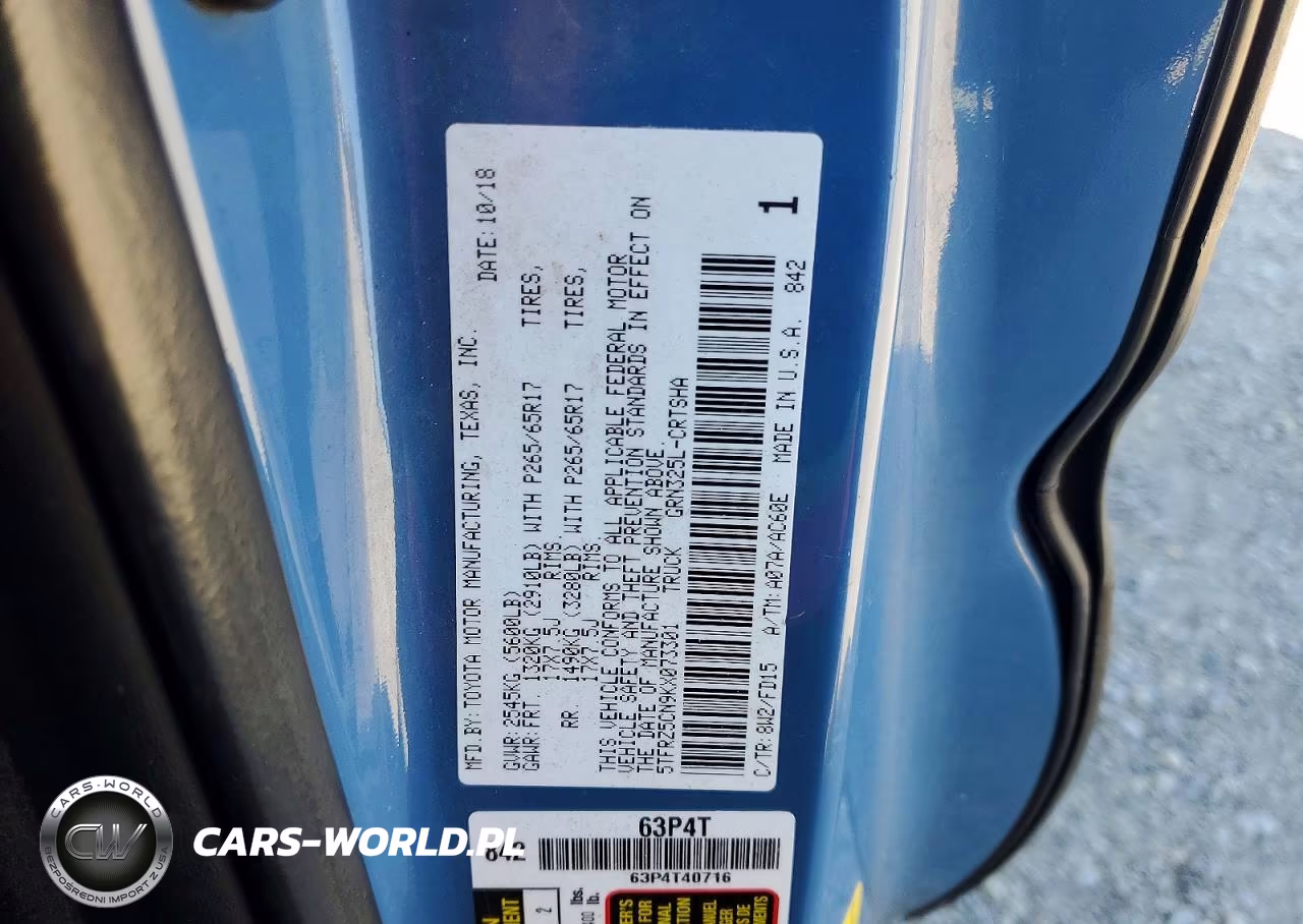 2019 Toyota Tacoma Trd Sport VIN:5TFRZ5CN9KX073301 - 12