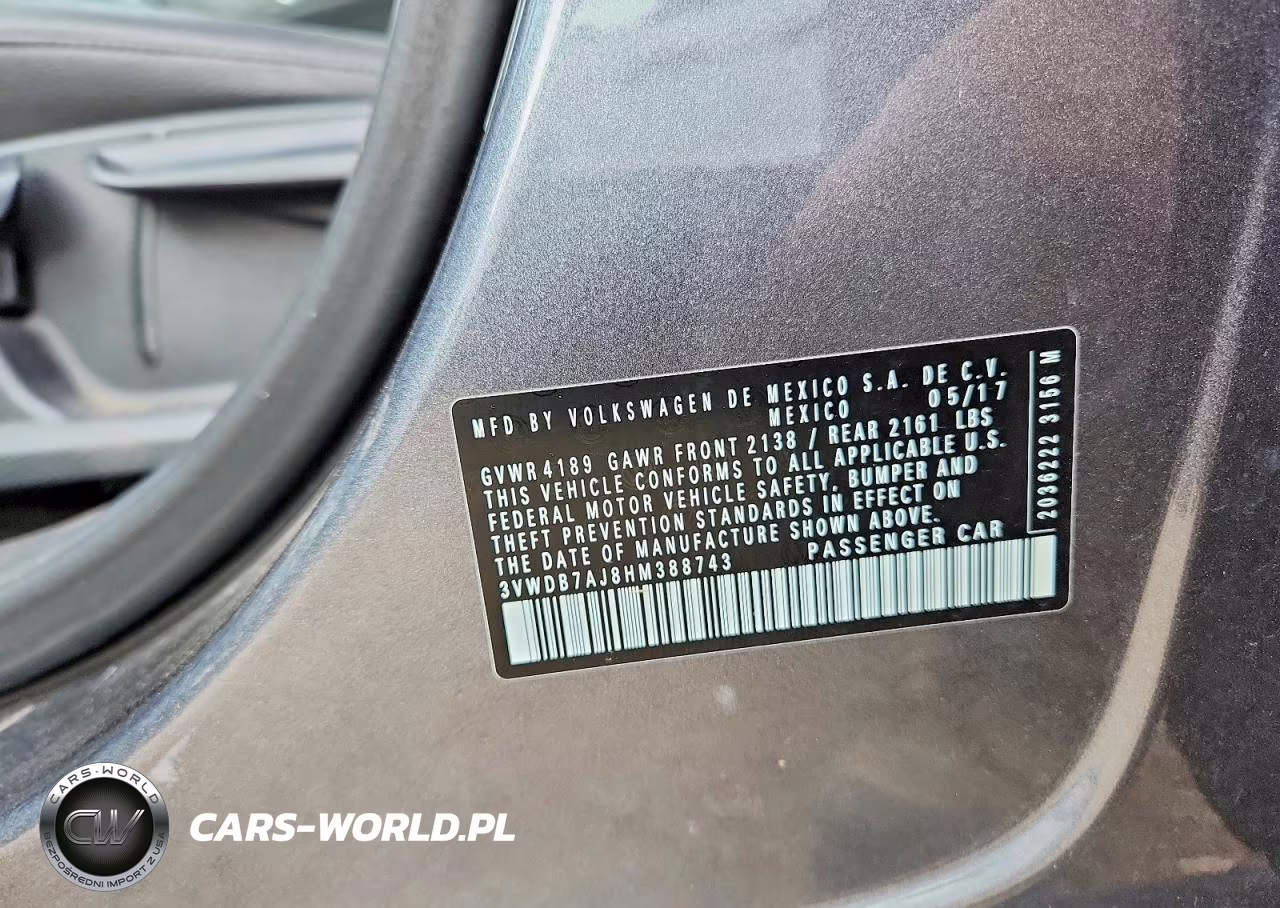 2017 Volkswagen Jetta Se VIN:3VWDB7AJ8HM388743 - 12