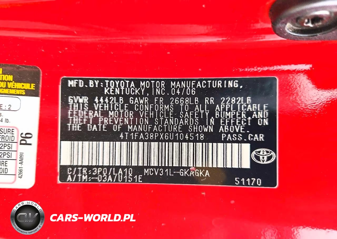 2006 Toyota Camry Solara Sle V6 VIN:4T1FA38PX6U104518 - 13