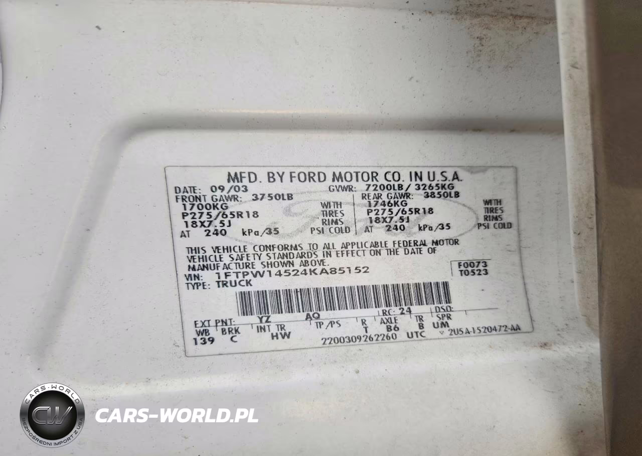 2004 Ford F150 Supercrew VIN:1FTPW14524KA85152 - 12
